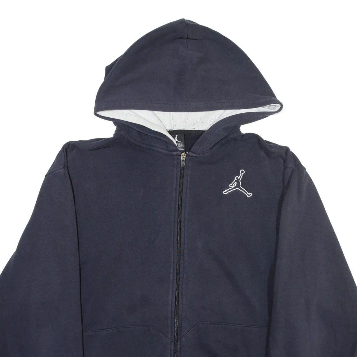 AIR JORDAN Mens Blue Hoodie Full Zip M