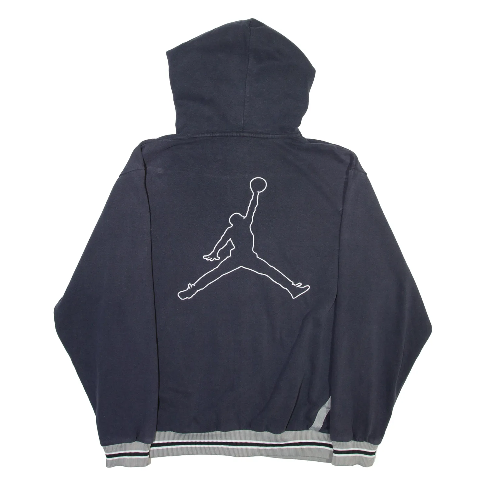 AIR JORDAN Mens Blue Hoodie Full Zip M