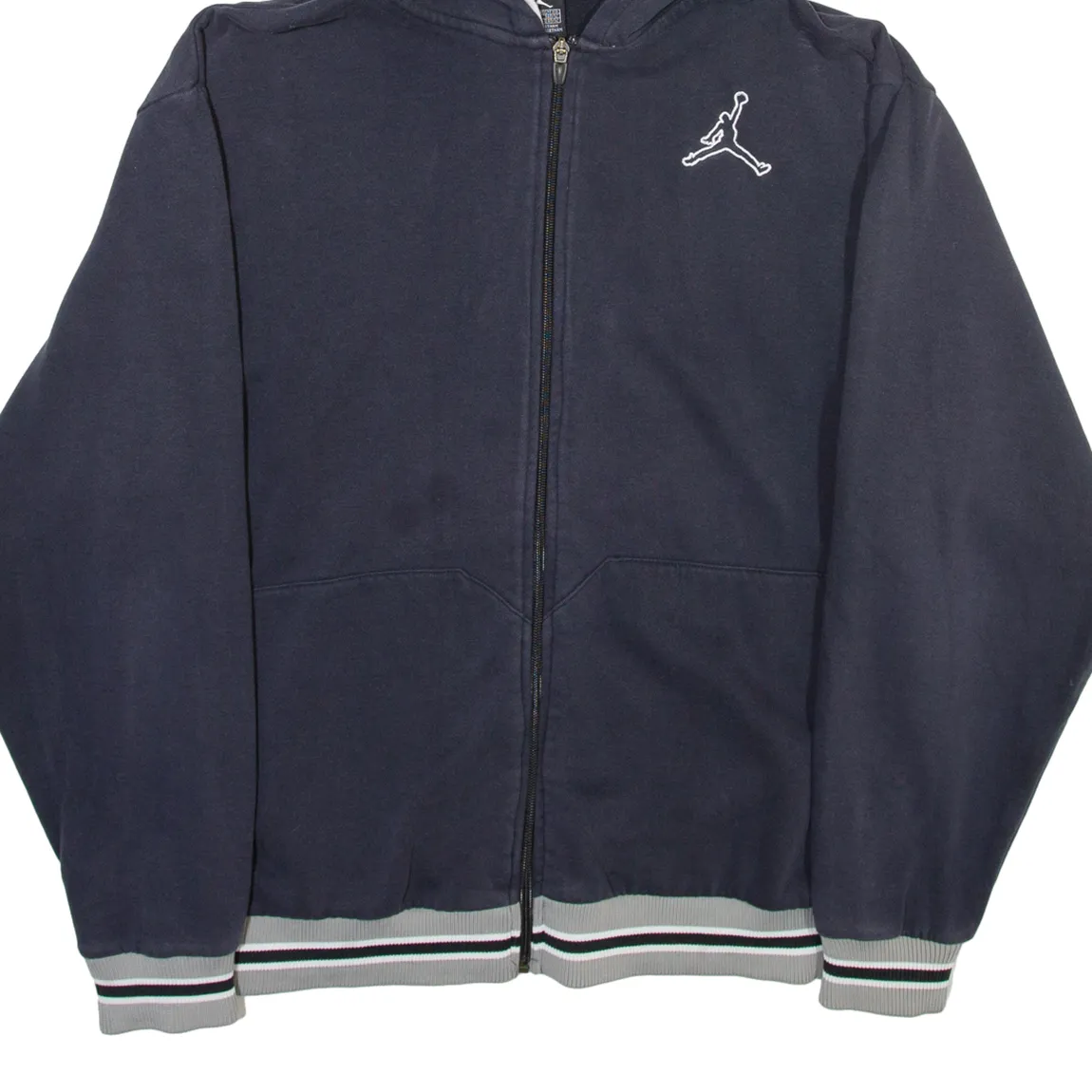 AIR JORDAN Mens Blue Hoodie Full Zip M