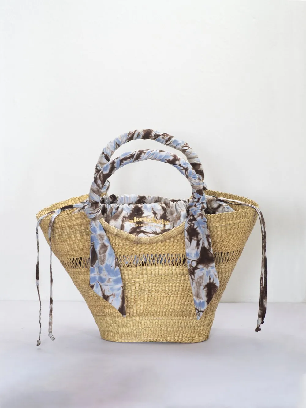 AKETEKETE Woven Butterfly Tote Bag - Medium