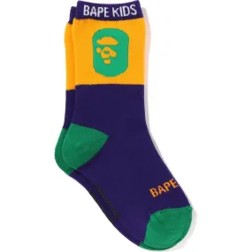 APE HEAD COLOR BLOCK SOCKS KIDS