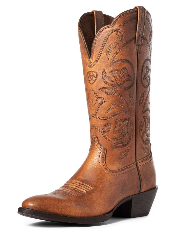 Ariat 10035999 Womens Heritage Western R Toe Boot Copper Brown