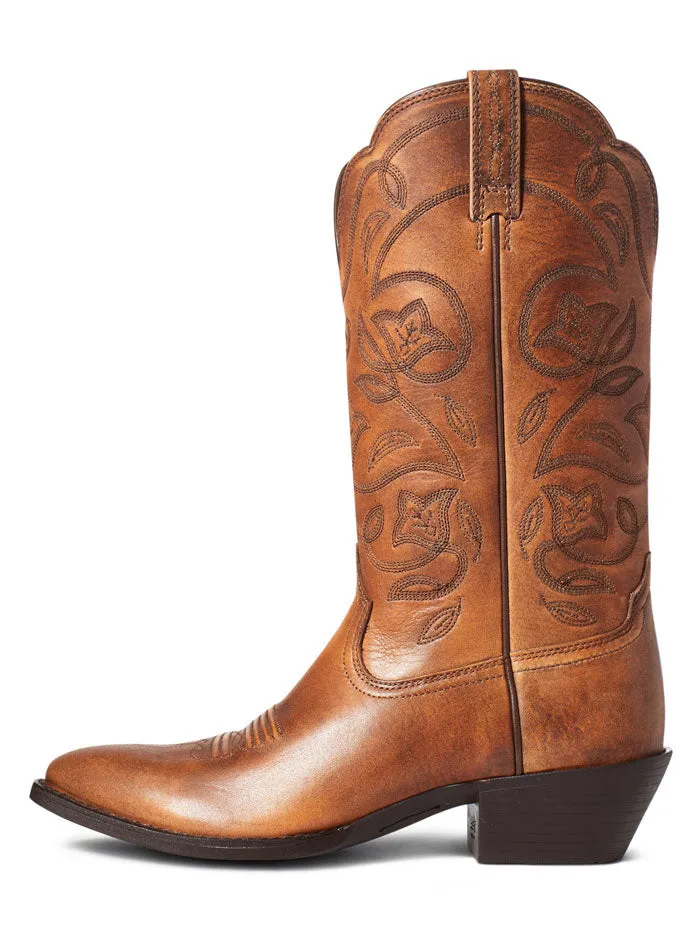 Ariat 10035999 Womens Heritage Western R Toe Boot Copper Brown