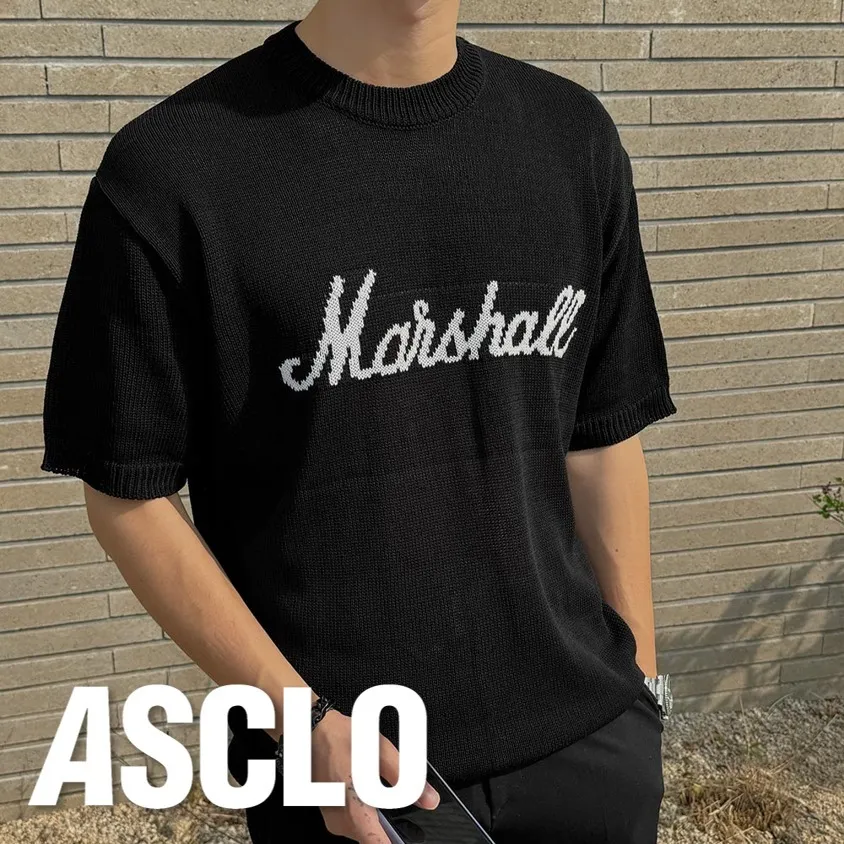 ASCLO  |Crew Neck Casual Style Unisex Street Style Short Sleeves