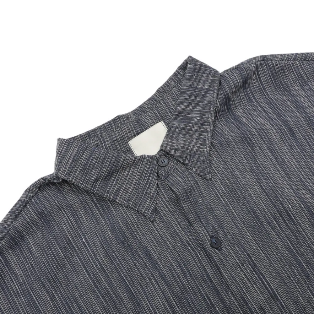 ASCLO  |Stripes Casual Style Unisex Linen Street Style Collaboration