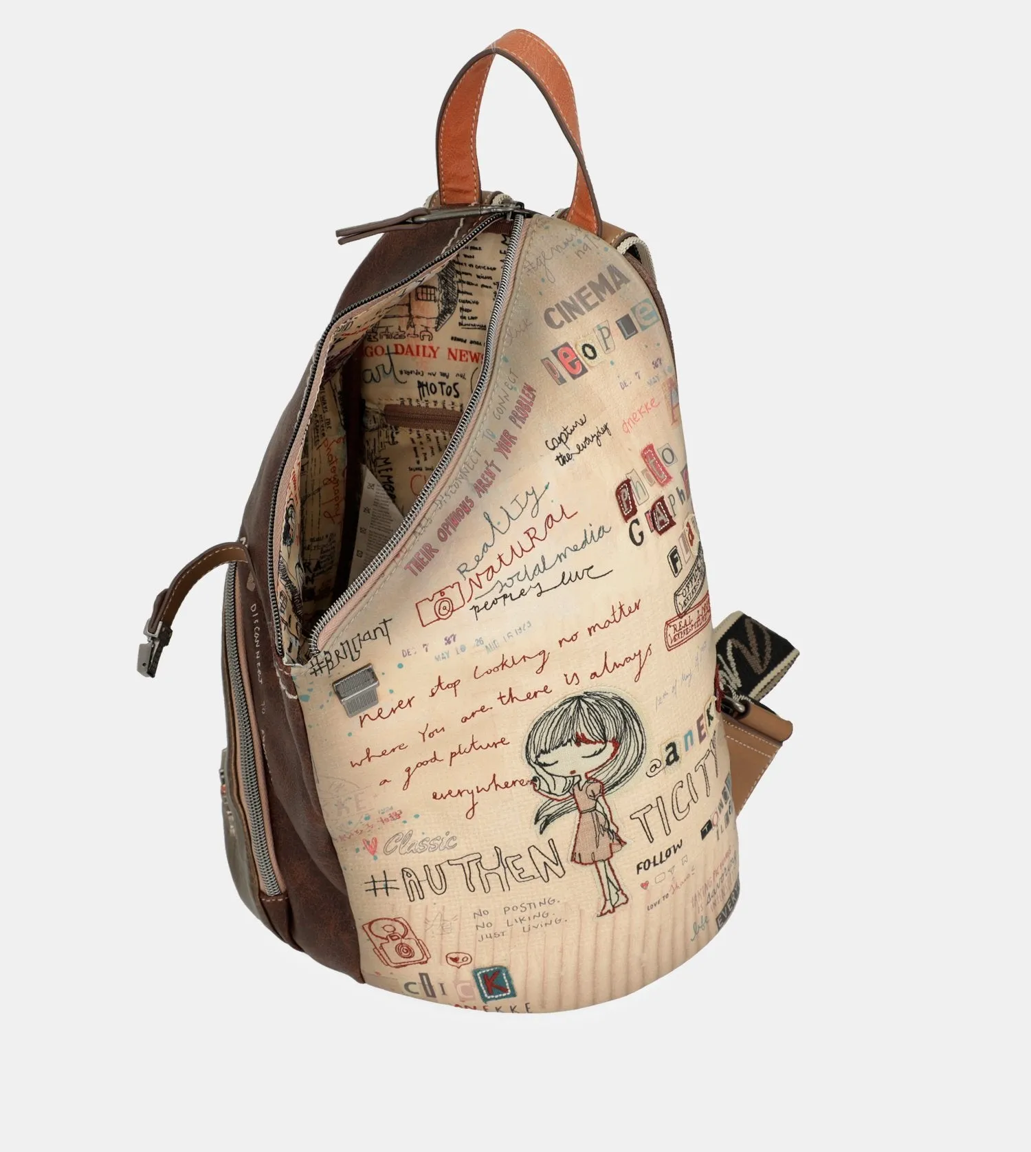 Authenticity teardrop shape backpack