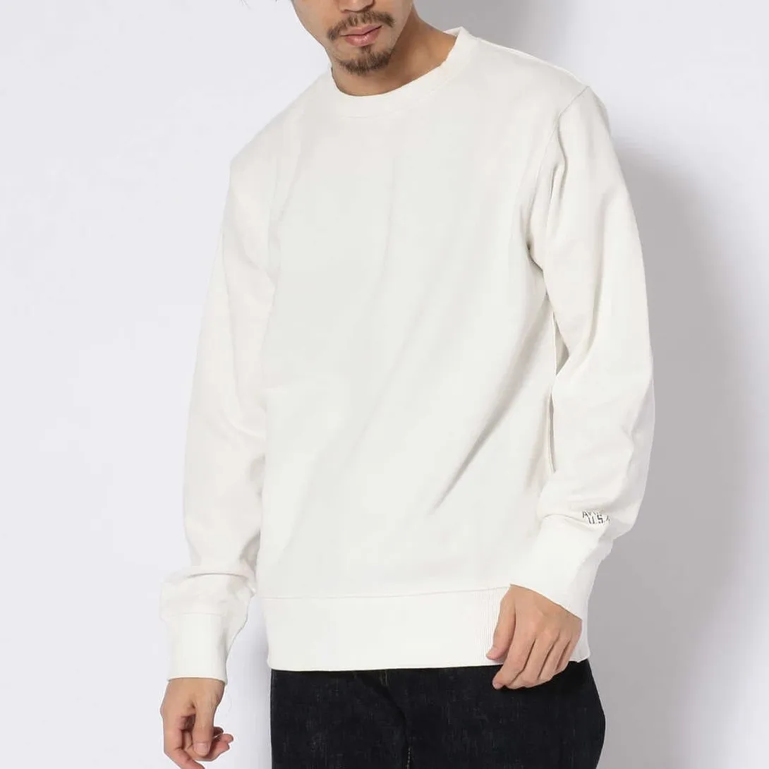 AVIREX  |Unisex Street Style U-Neck Long Sleeves Plain Cotton