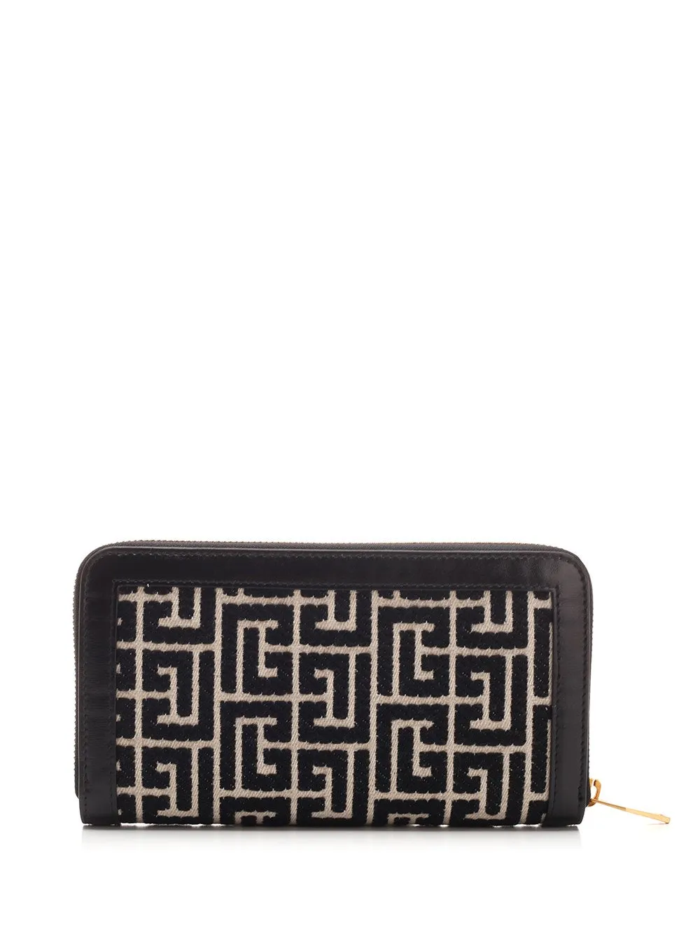 Balmain Zipped Monogram Jacquard Wallet