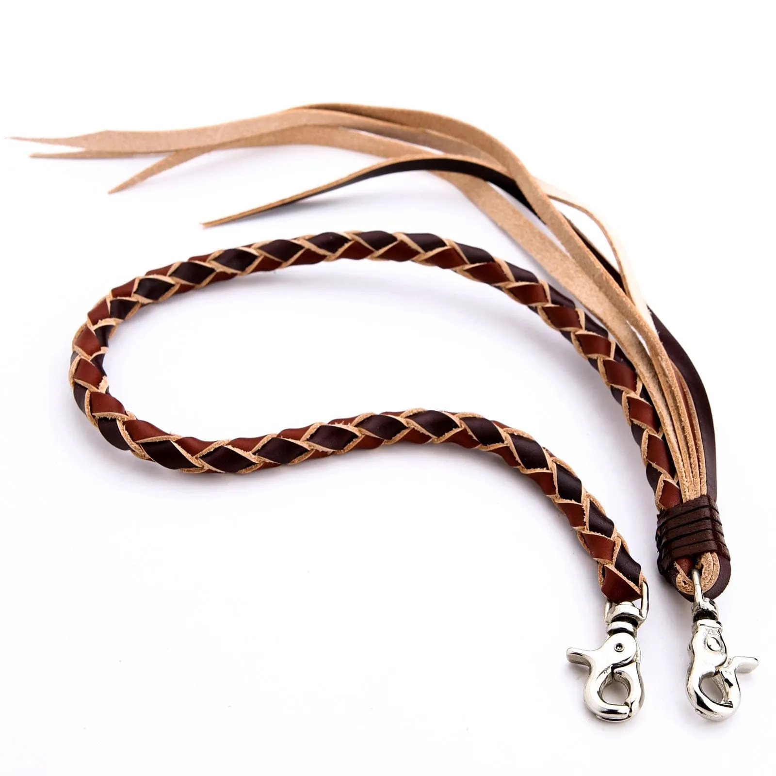 Black Brown Genuine Leather Wallet Chain