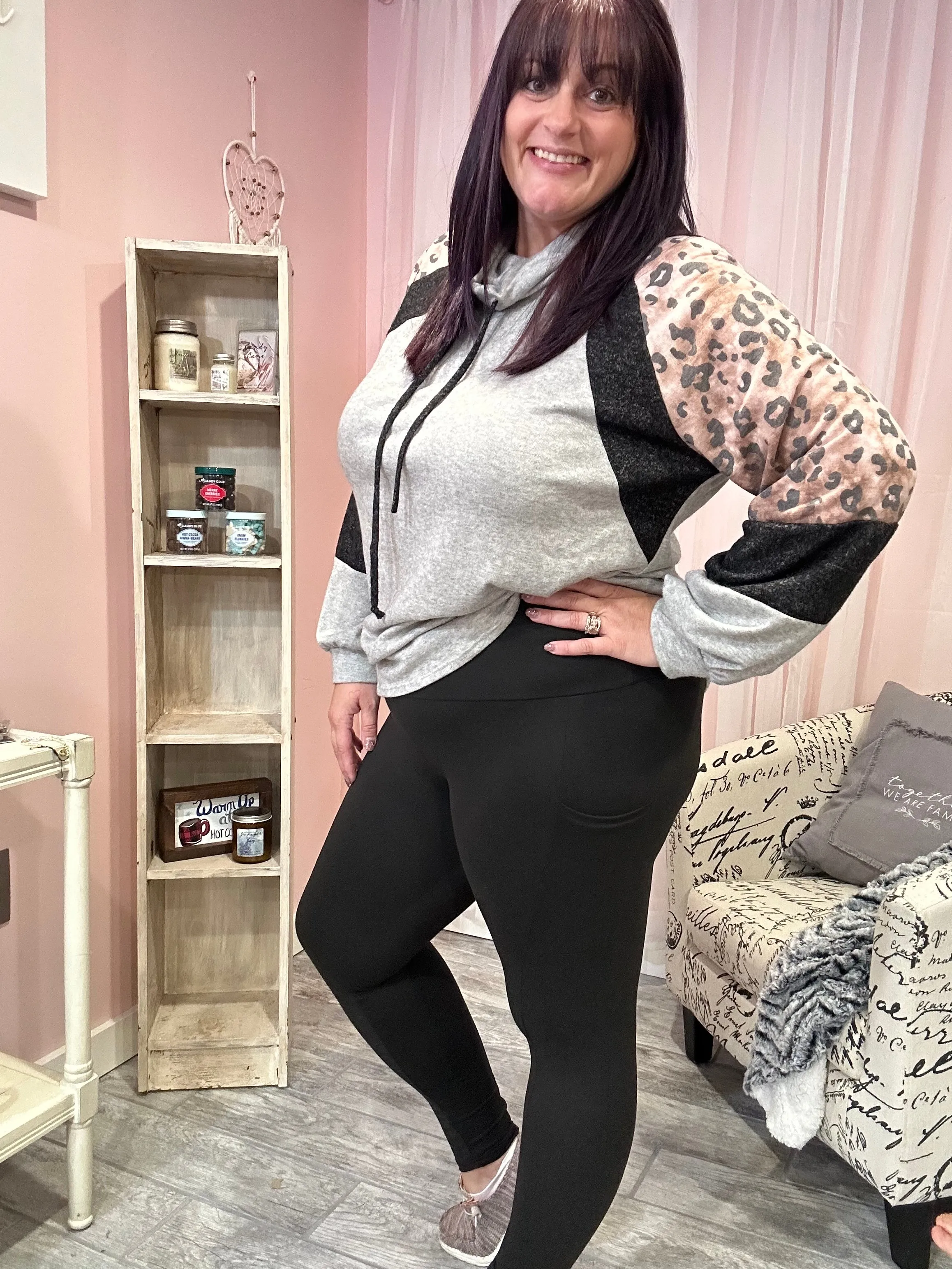 Black Compression Leggings with Pockets