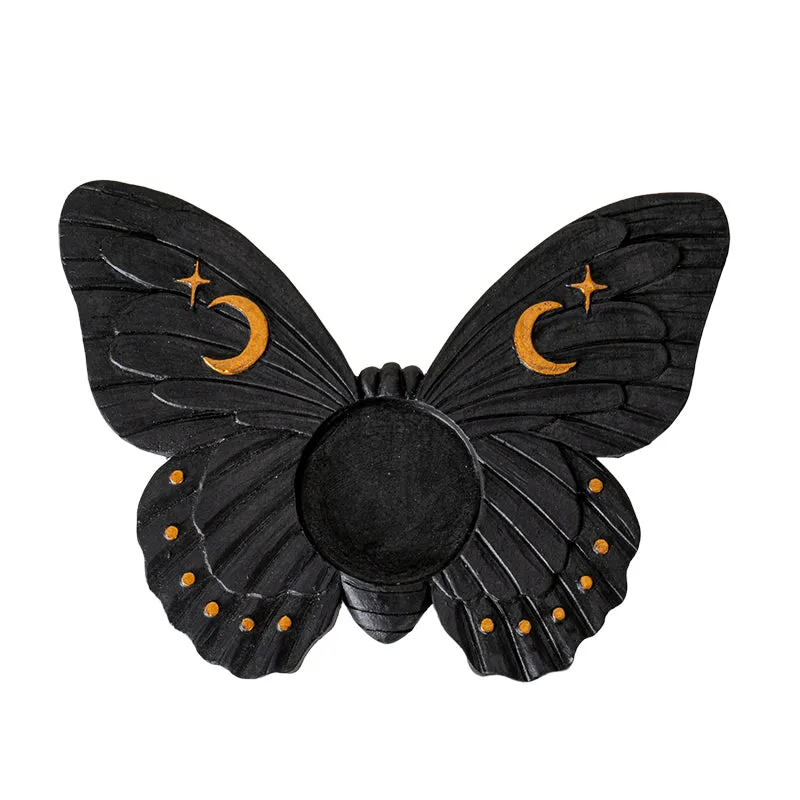 Black Moth Tealight Candle Holder