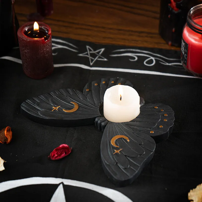 Black Moth Tealight Candle Holder