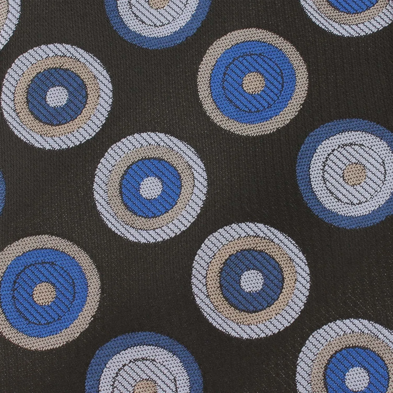 Black with Blue Circle - Skinny Tie