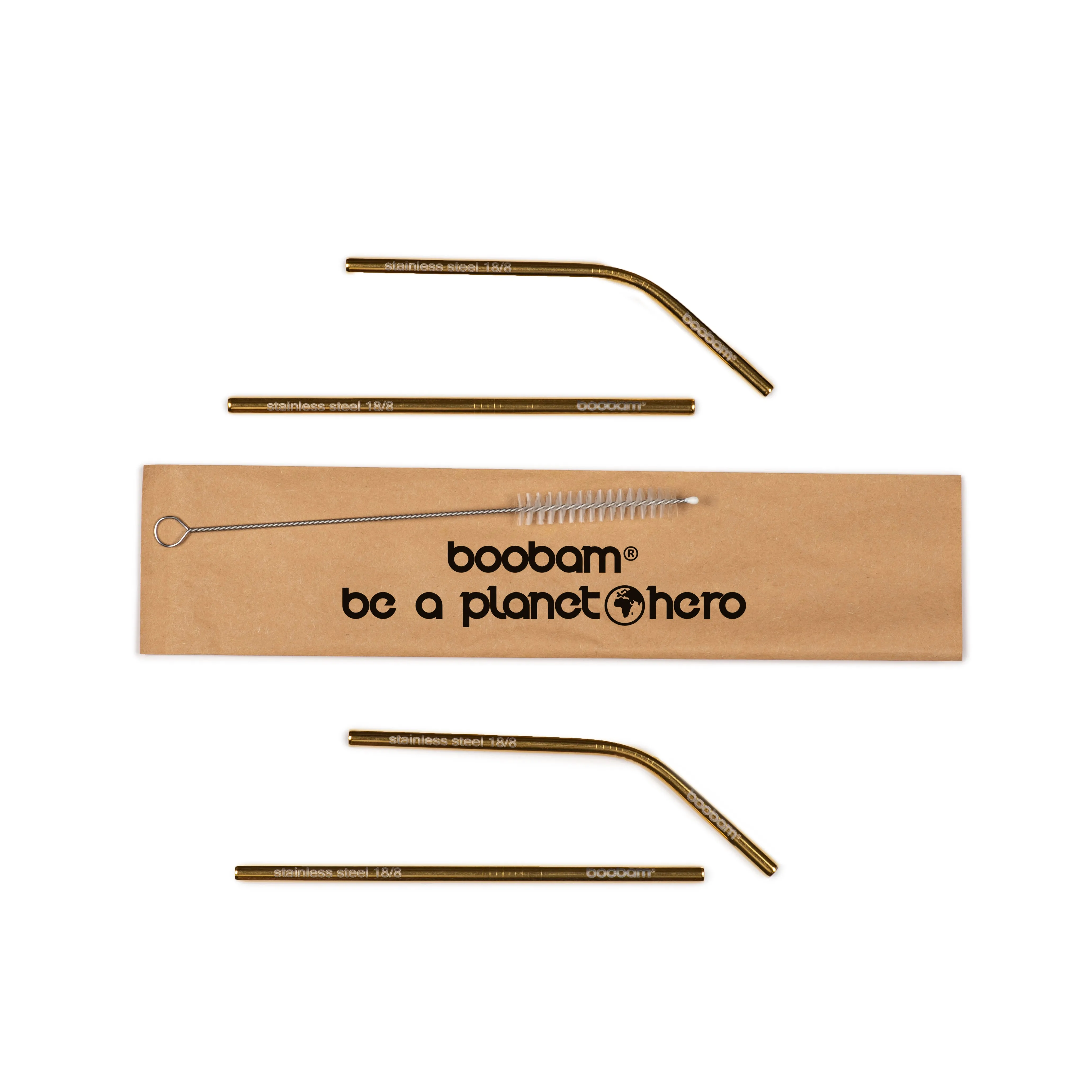 boobamstraw short metal 4-pack