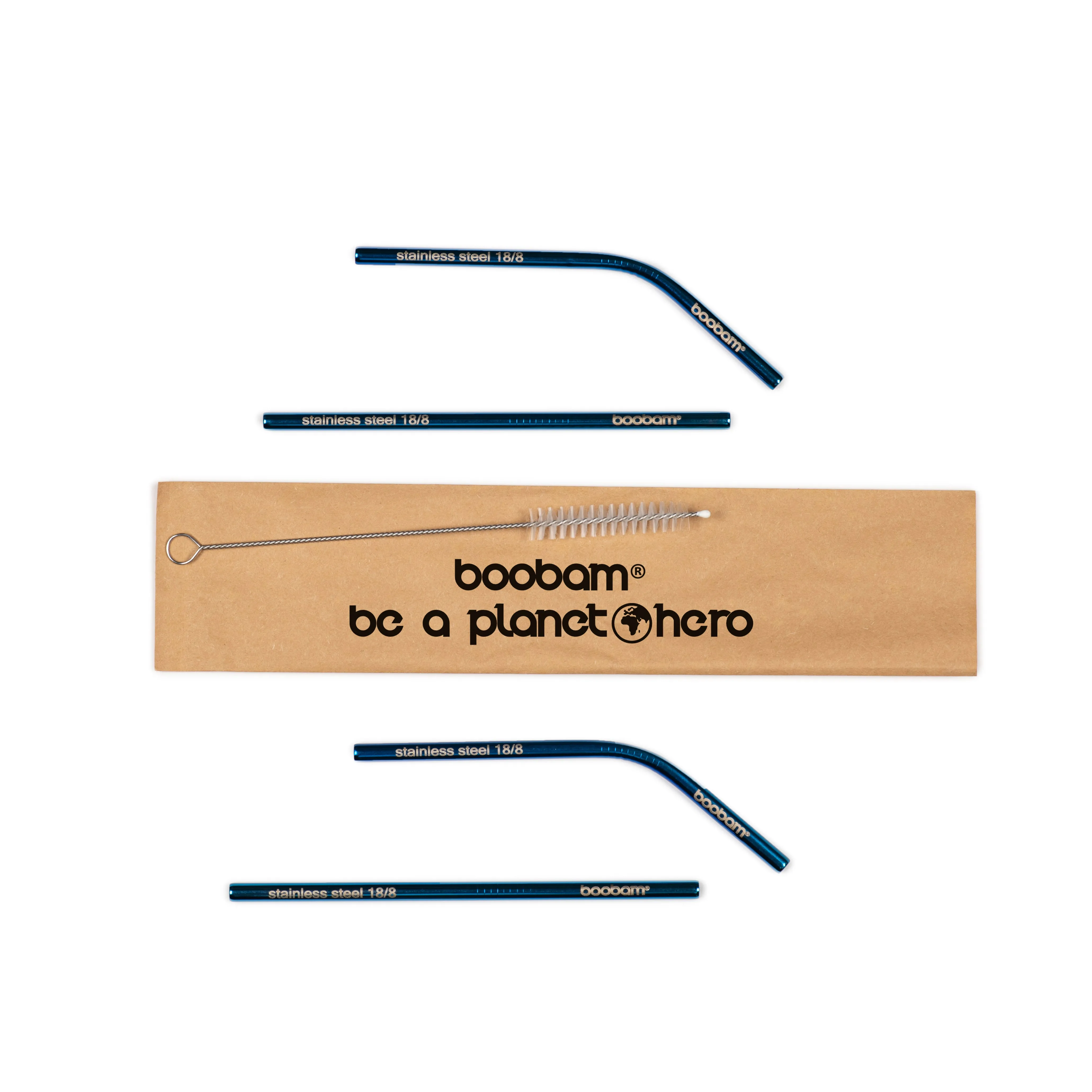 boobamstraw short metal 4-pack