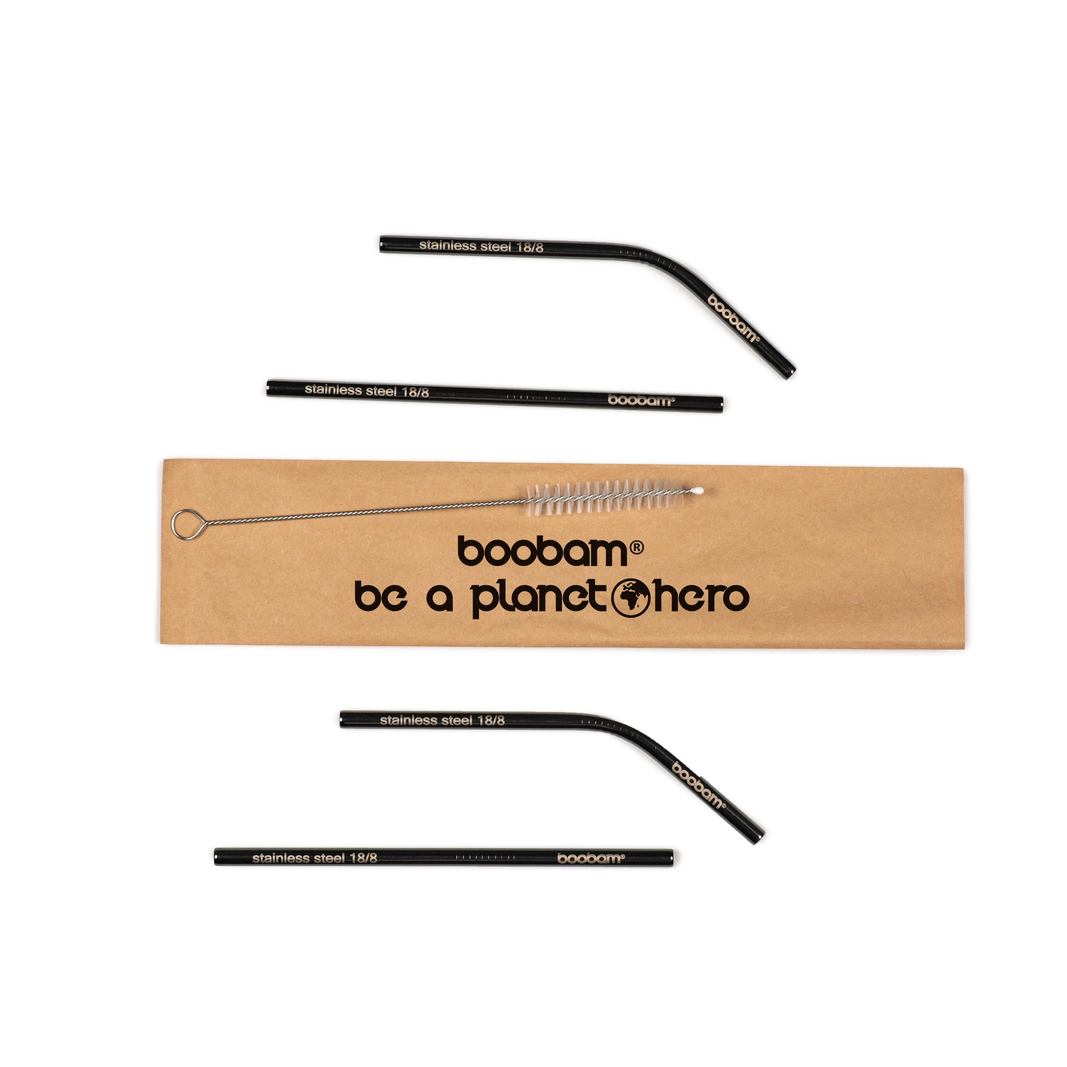 boobamstraw short metal 4-pack