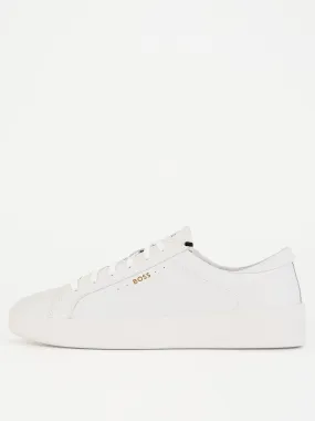 BOSS Belwar Gold Logo Leather Lace Sneaker