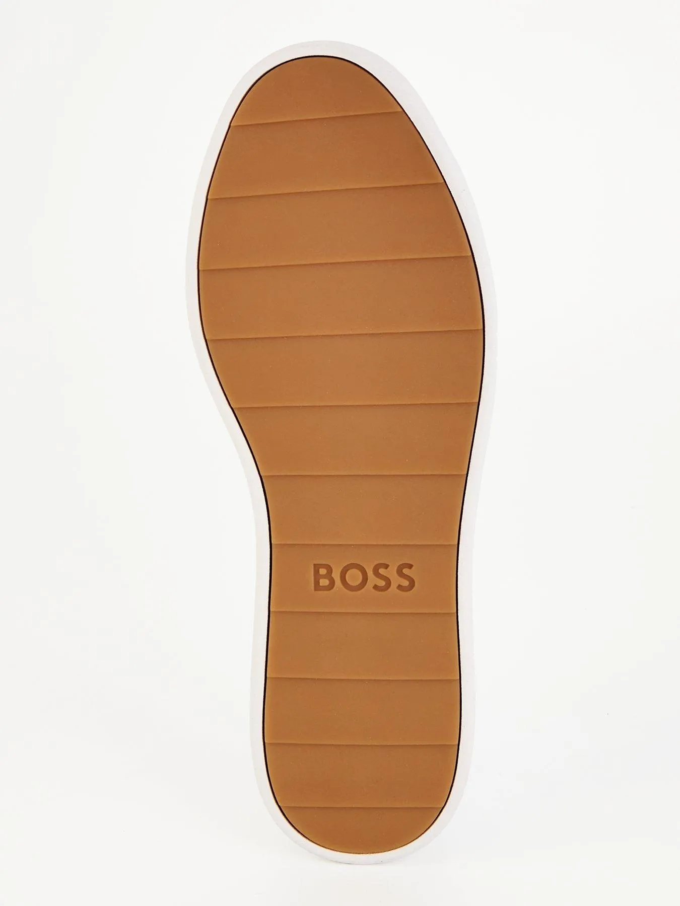 BOSS Belwar Gold Logo Leather Lace Sneaker