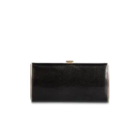 Box Wallet, Black Lizard