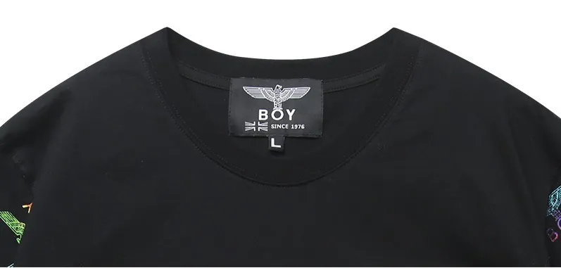 BOY LONDON  |Unisex Studded Street Style U-Neck Plain Cotton