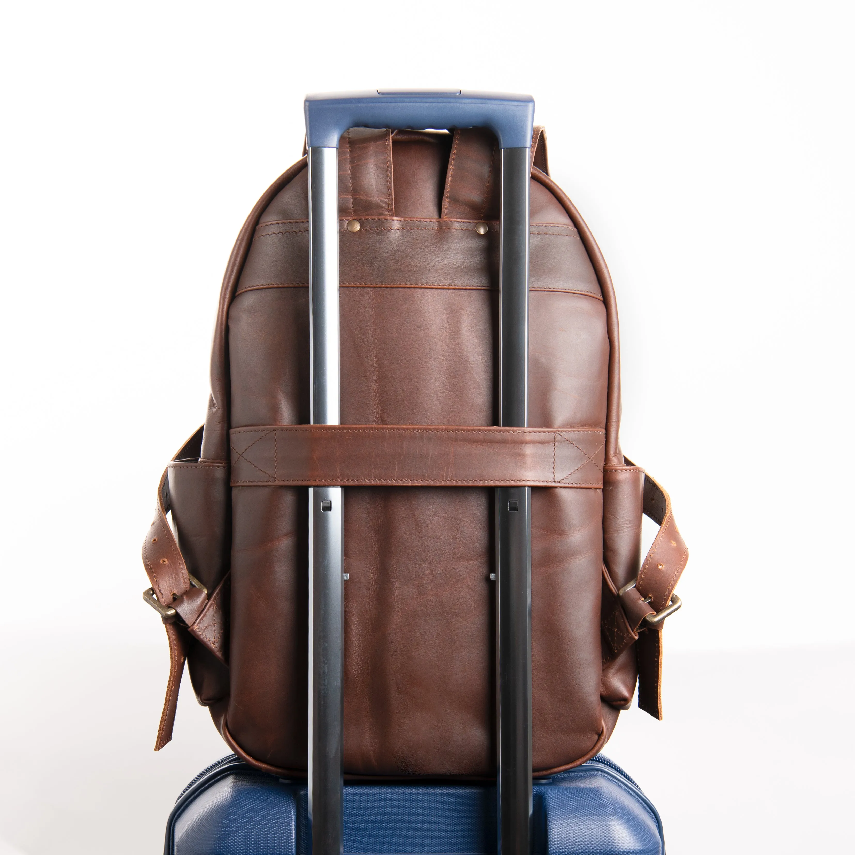 Branded Leather Backpack