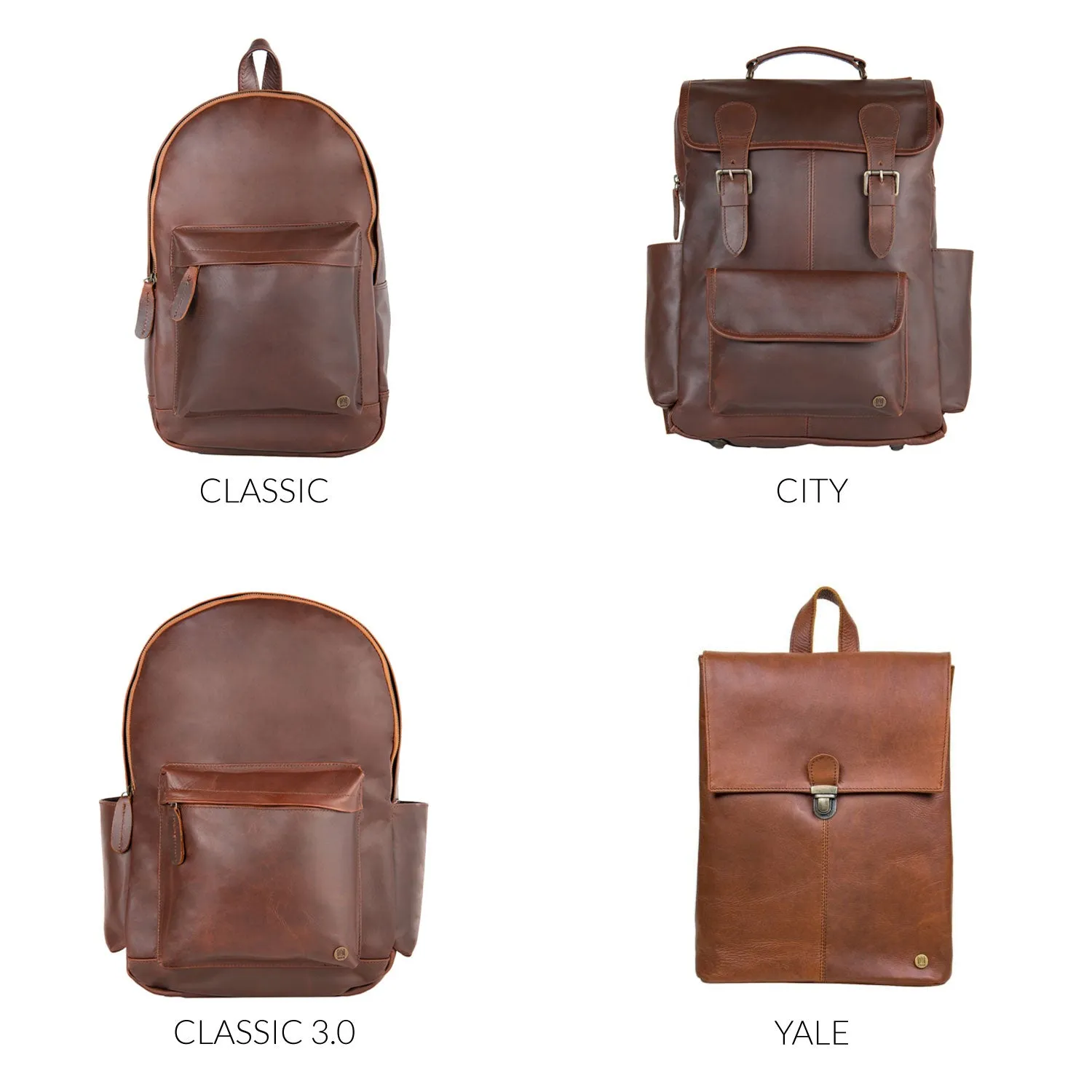 Branded Leather Backpack