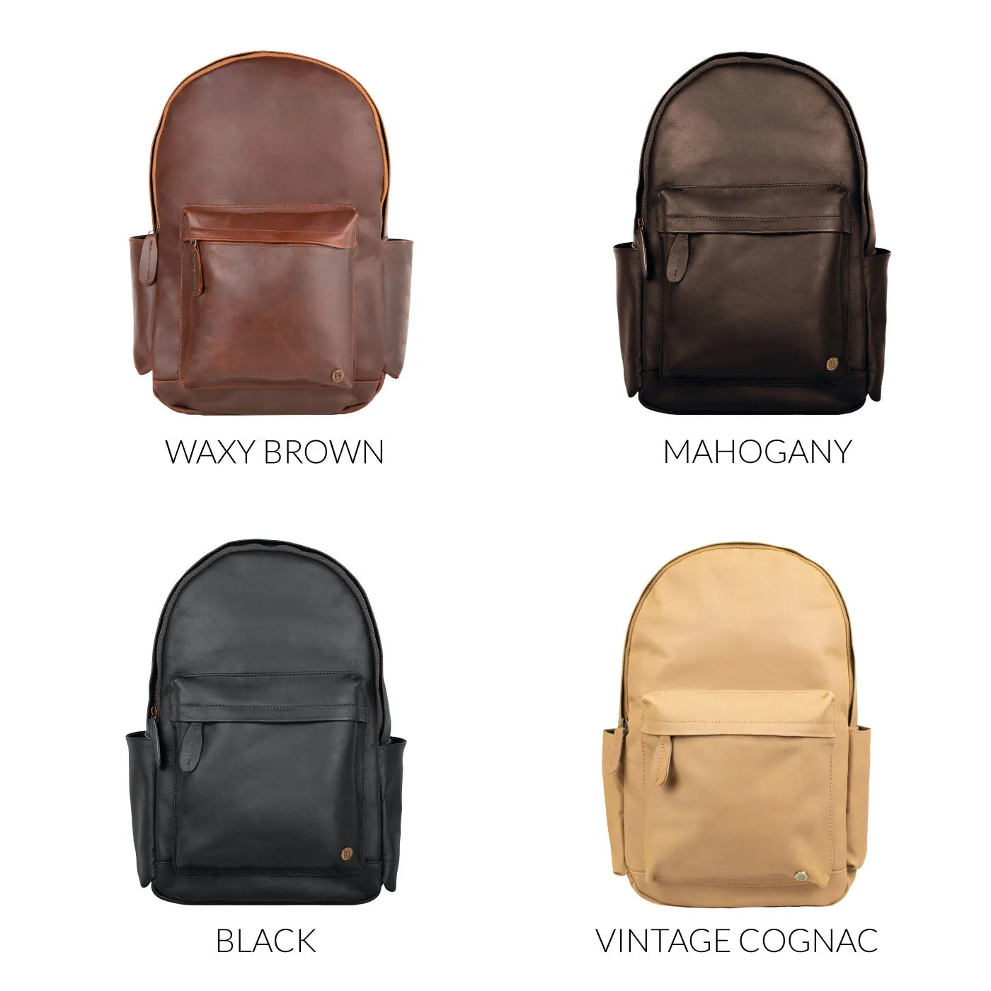 Branded Leather Backpack