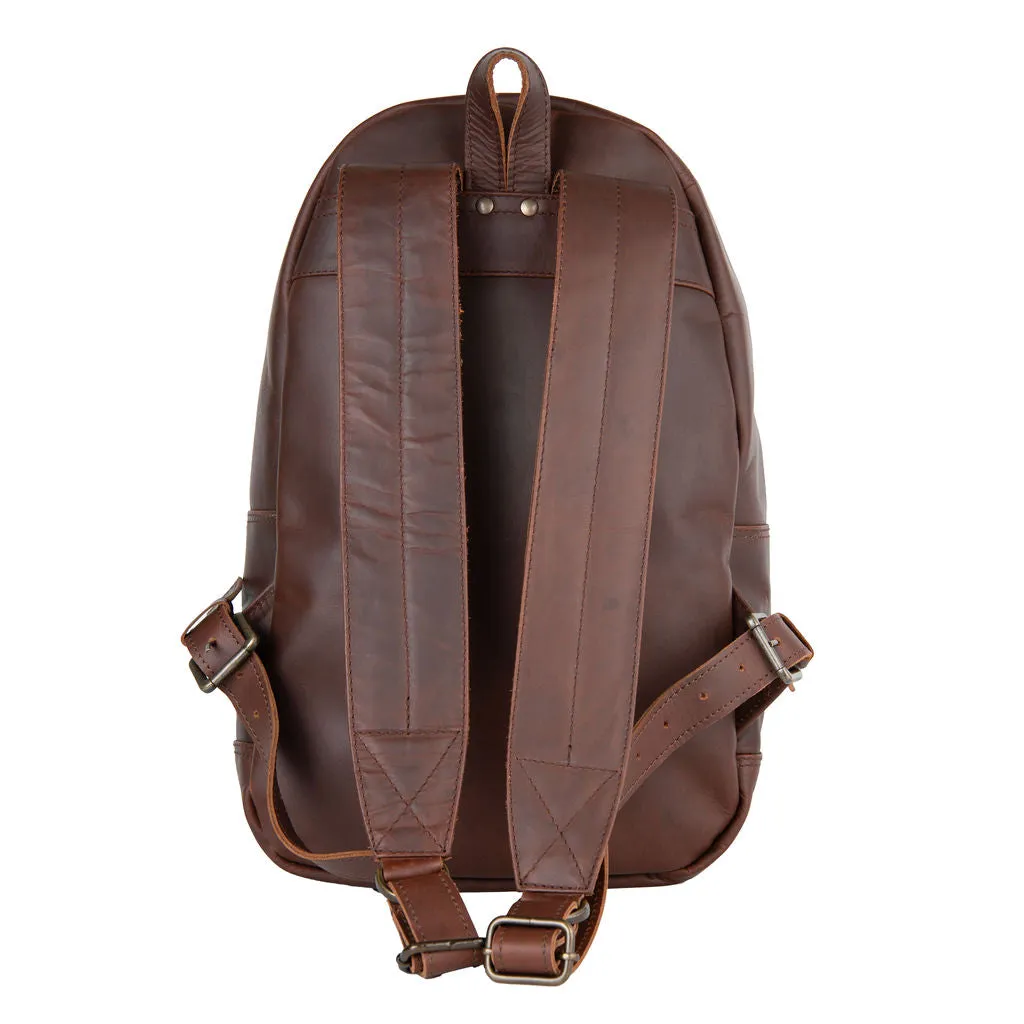 Branded Leather Backpack