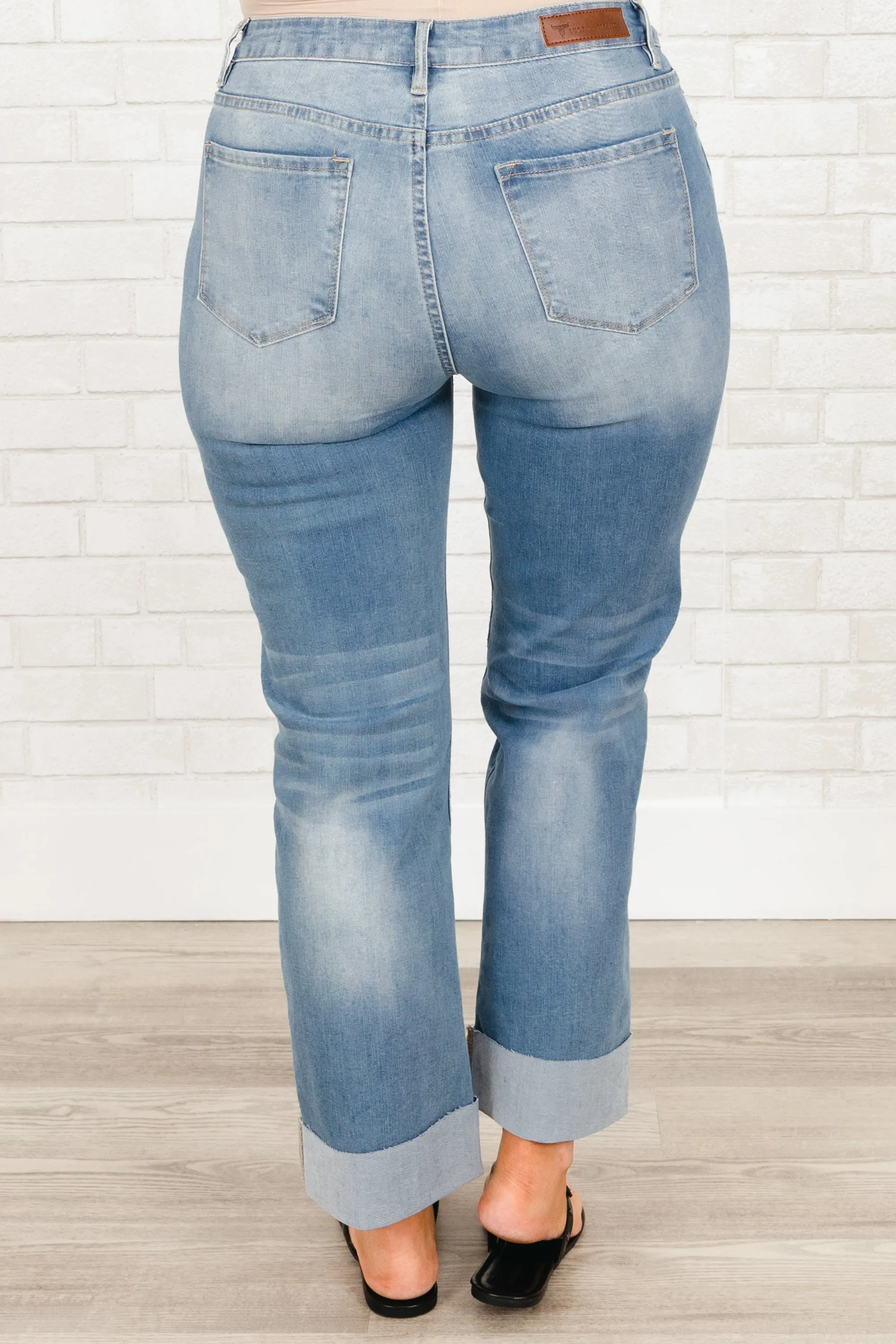 Can't Be Mine Boyfriend Jeans, Medium Wash