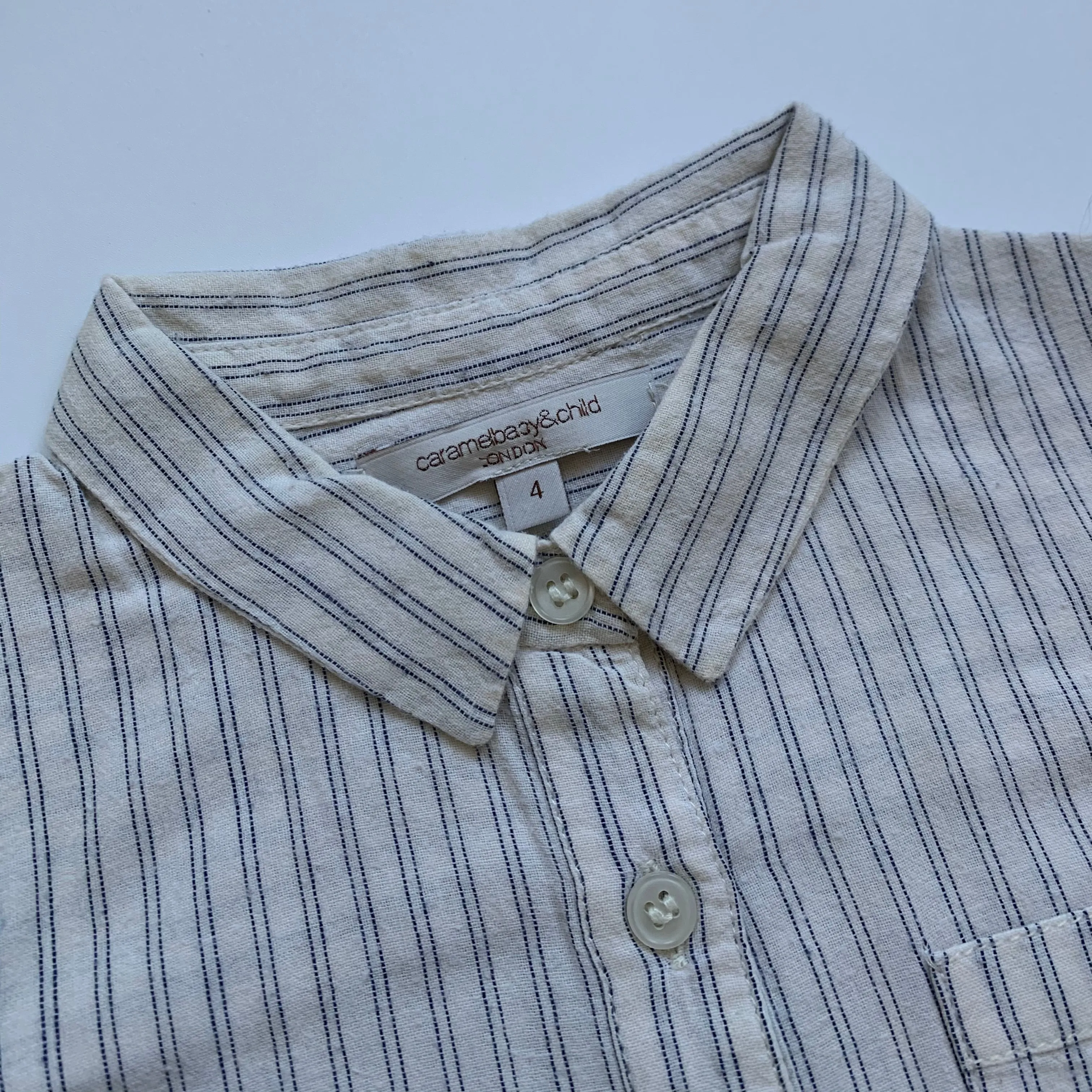 Caramel Stripe Brushed Cotton Shirt: 4 Years