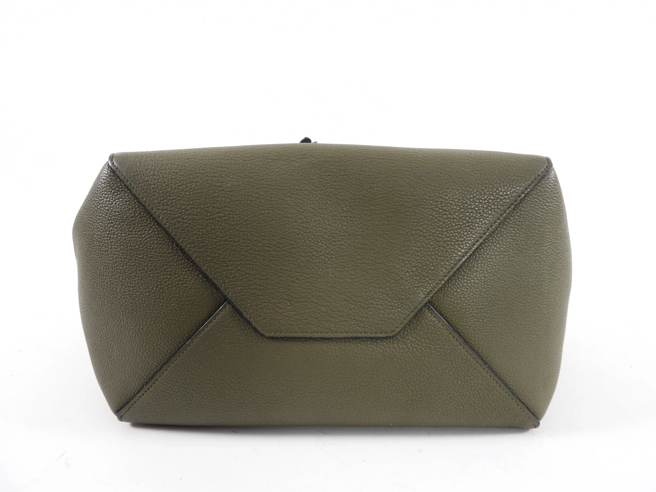 Celine Olive Green Leather Phantom Cabas Tote Bag