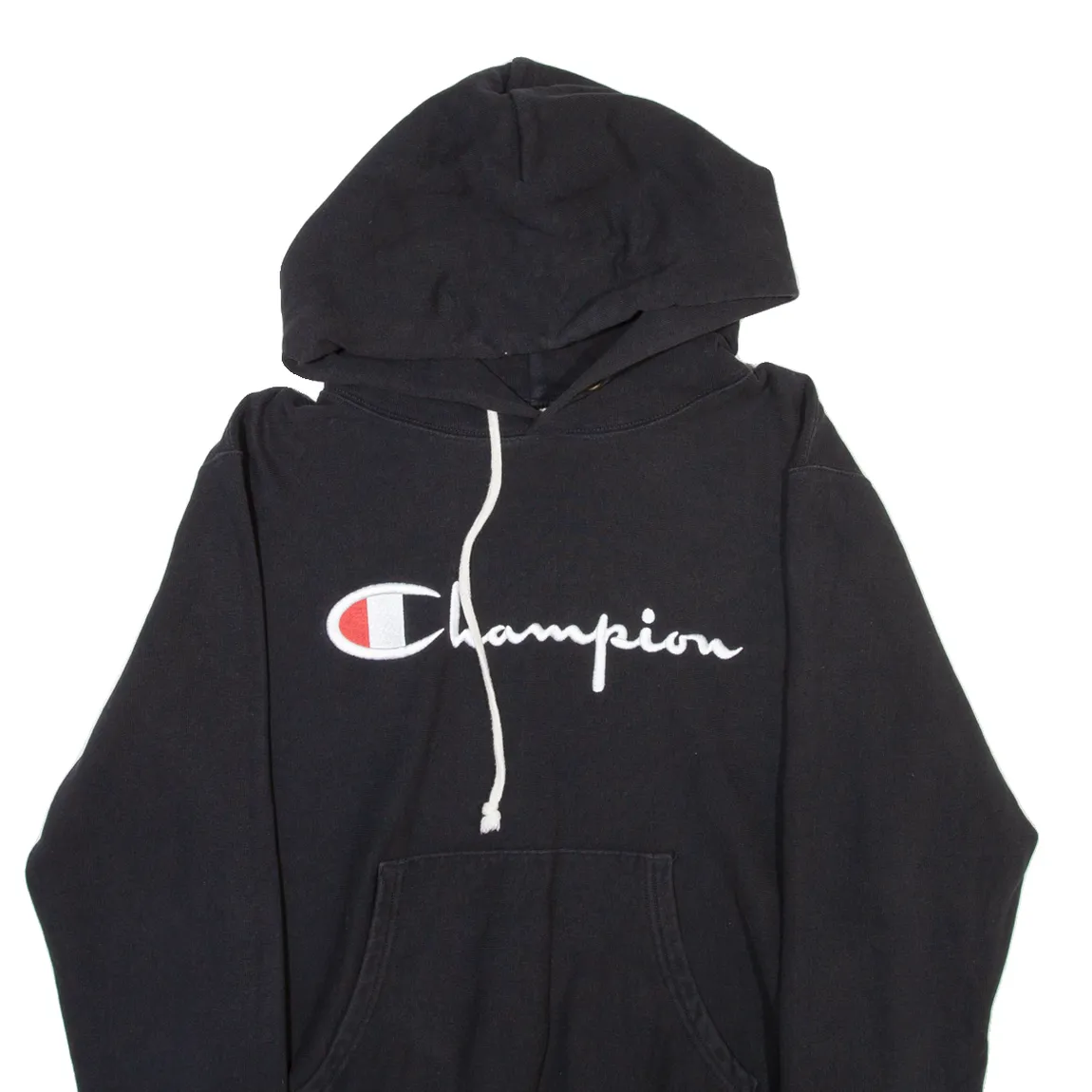 CHAMPION Mens Black Hoodie L