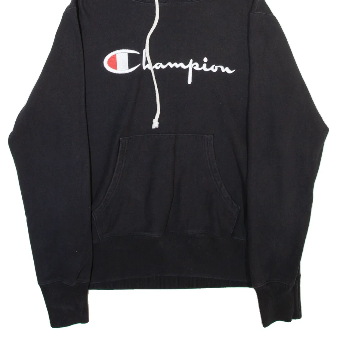 CHAMPION Mens Black Hoodie L