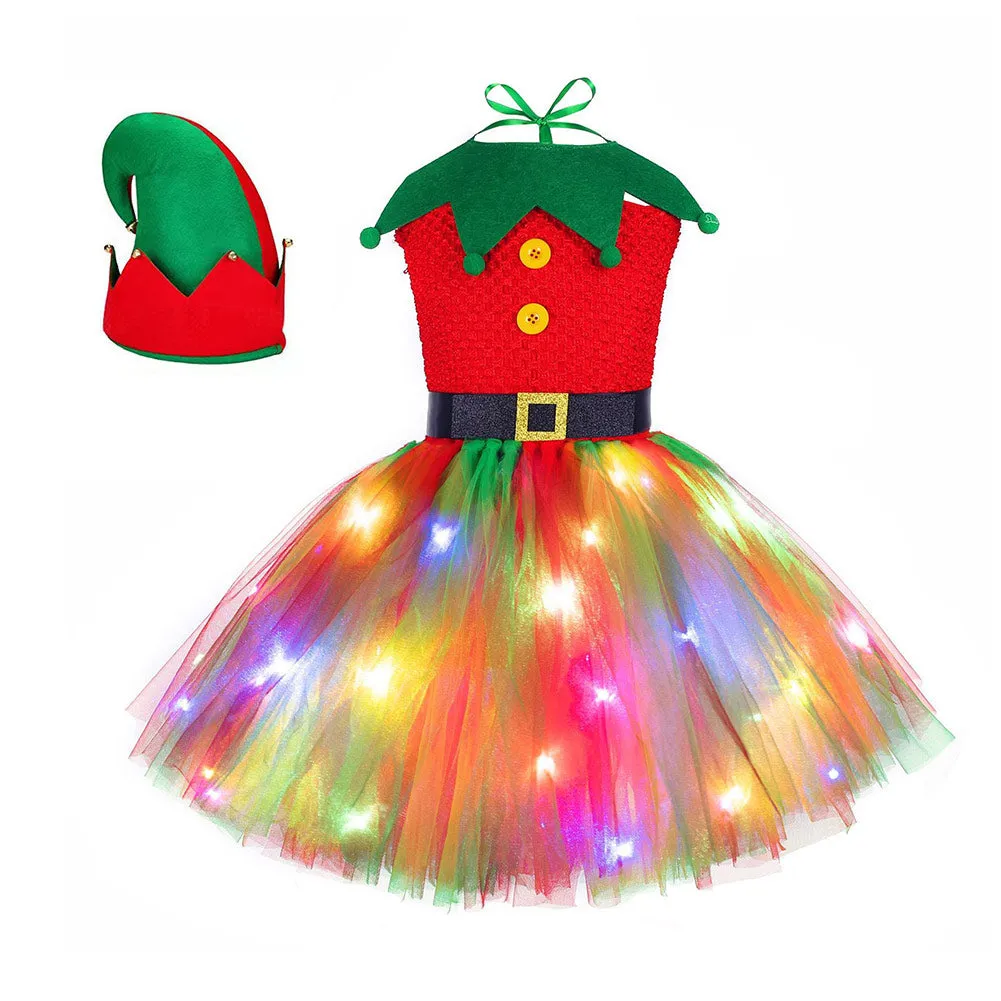 Christmas Cosplay Costume Led Dress Outfits Halloween Carnival Suit