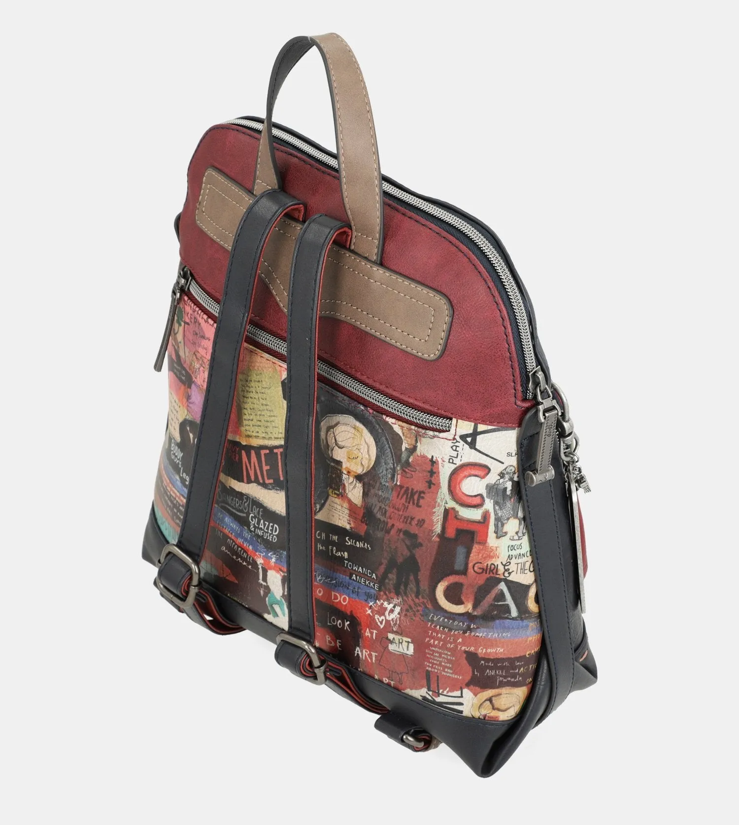 City Art backpack with a front pocket