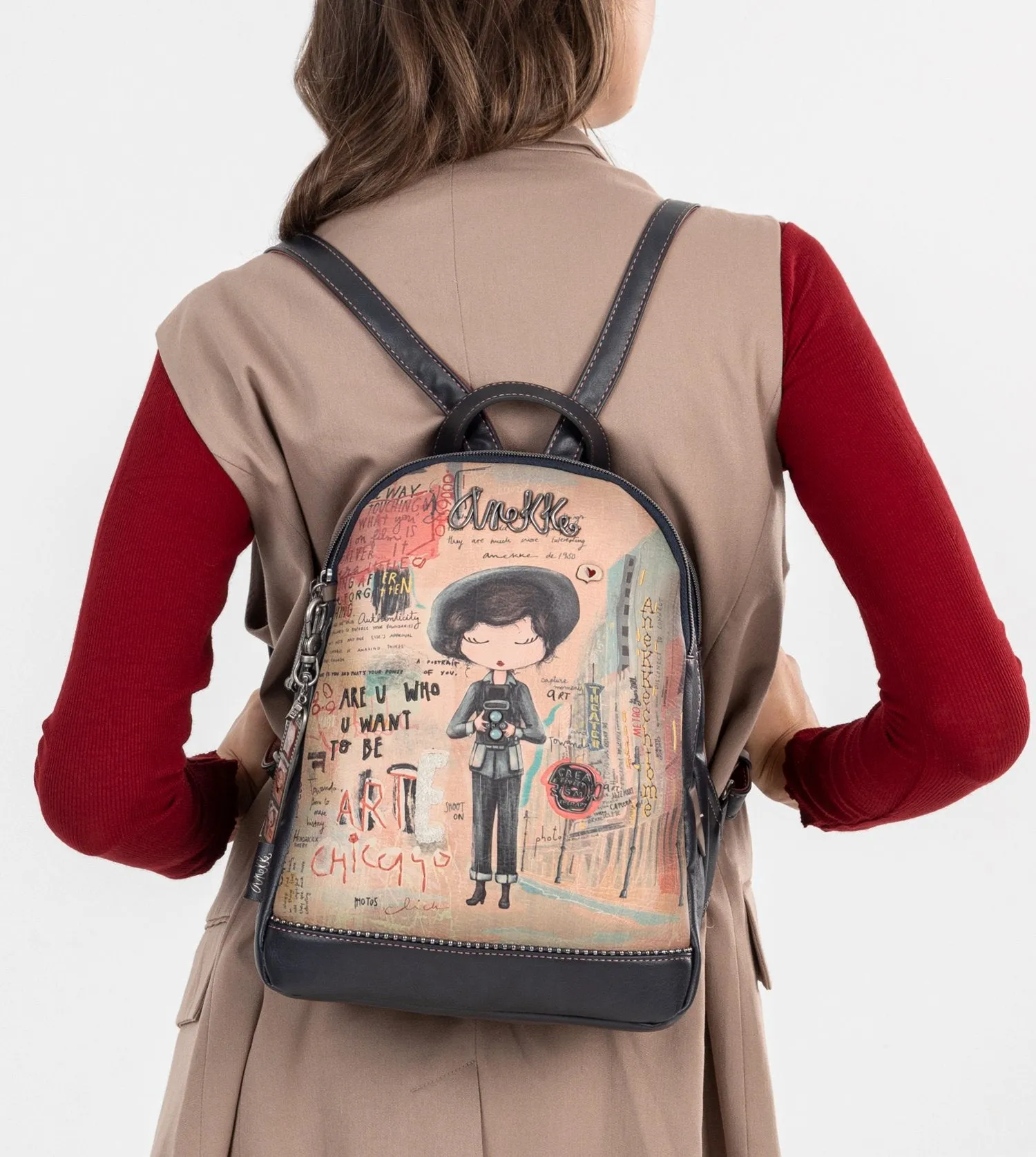 City Art triple compartment backpack