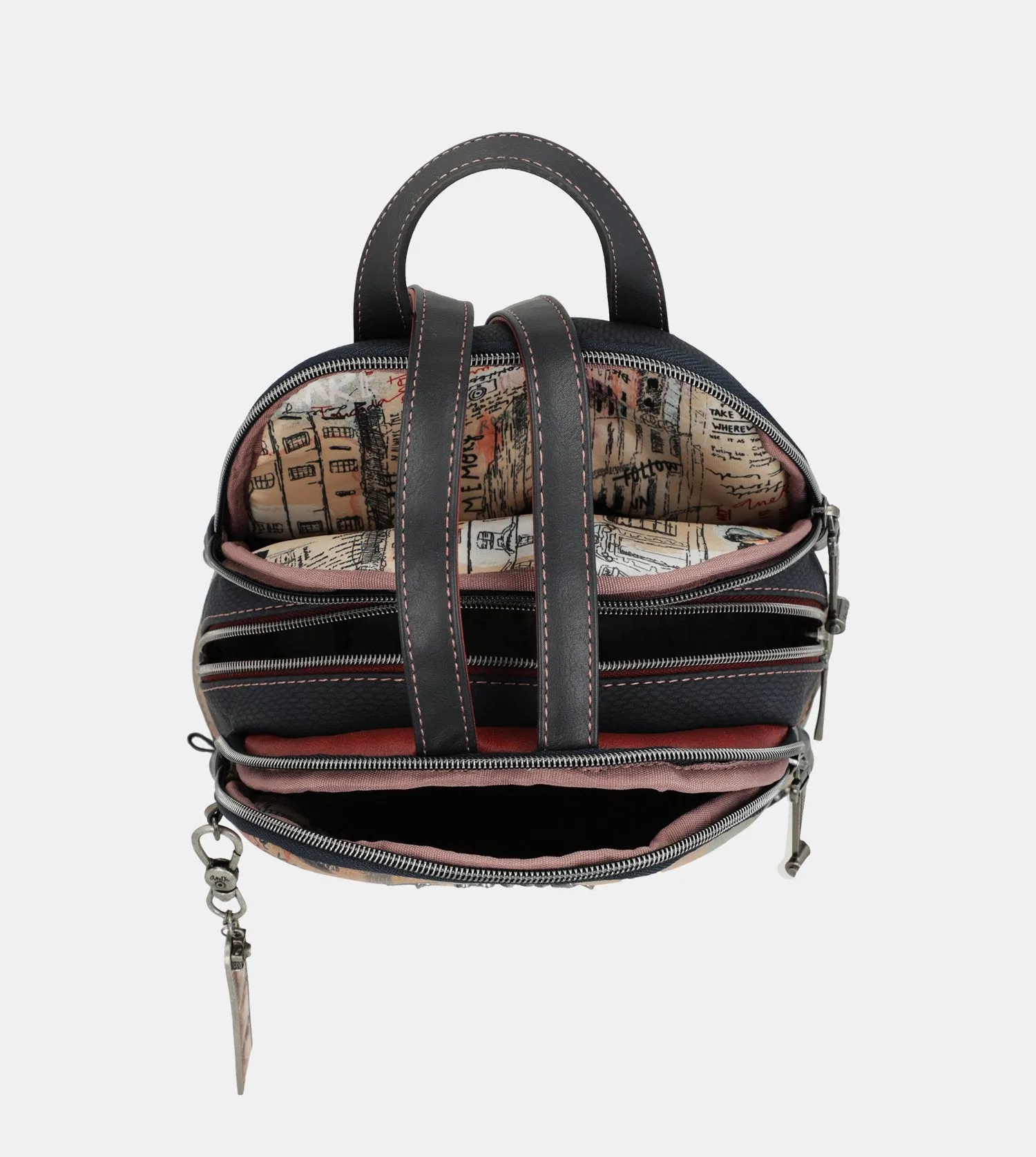 City Art triple compartment backpack