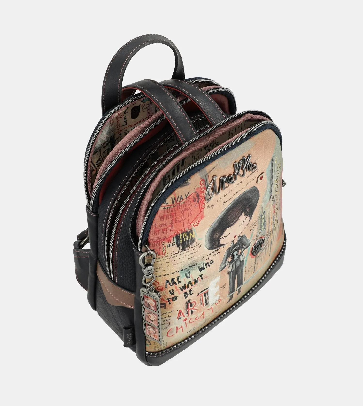 City Art triple compartment backpack