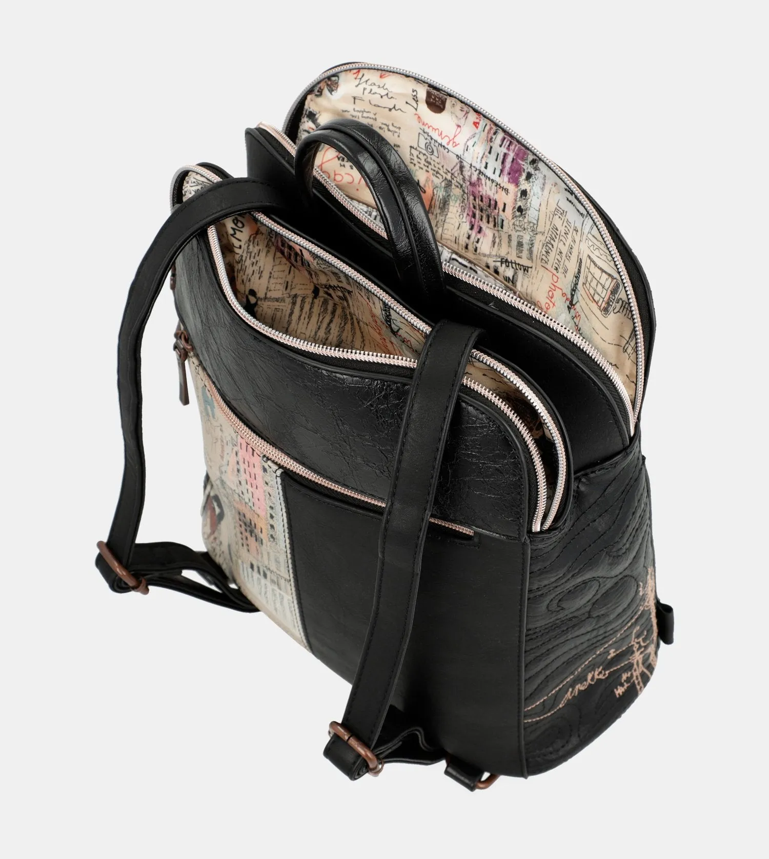 City Moments backpack with two compartments