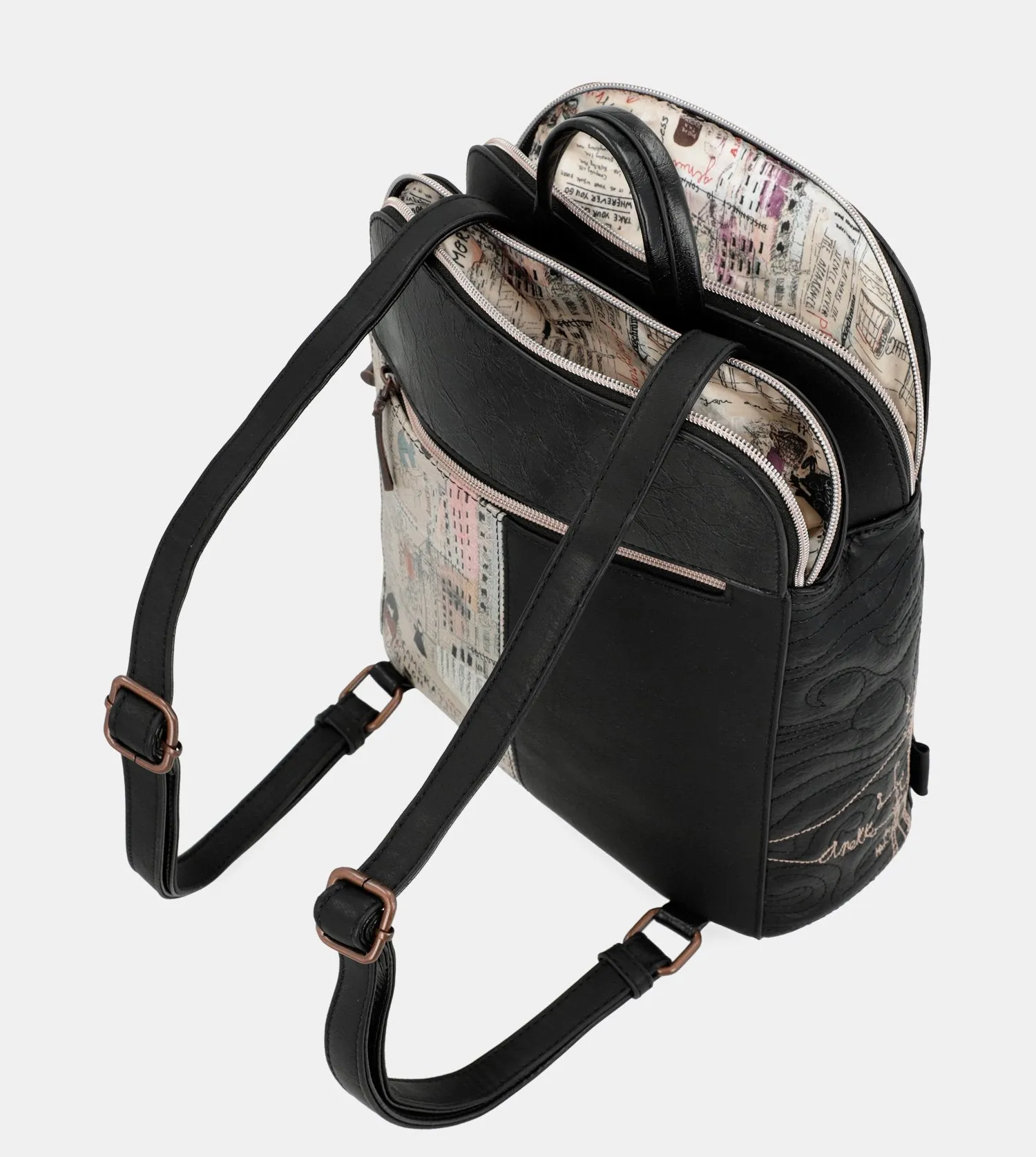 City Moments backpack with two compartments