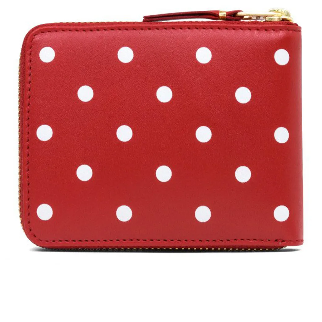 Comme des Garcons Polka Dots Wallet - Red