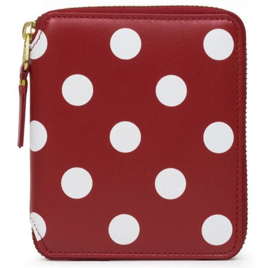 Comme des Garcons SA2100PD Polka Dots Wallet - Red