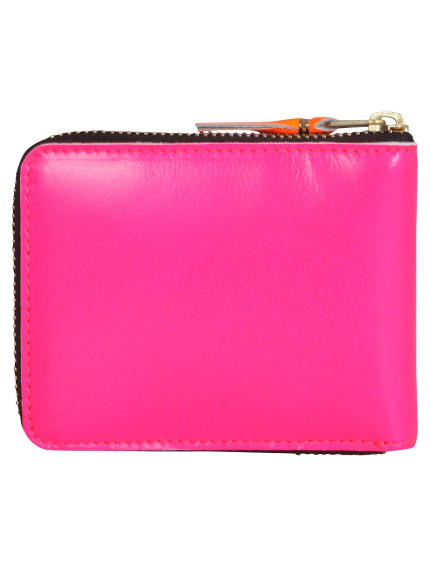 COMME DES GARCONS WALLET    SUPER FLUO LEATHER WALLET WITH ZIPPER