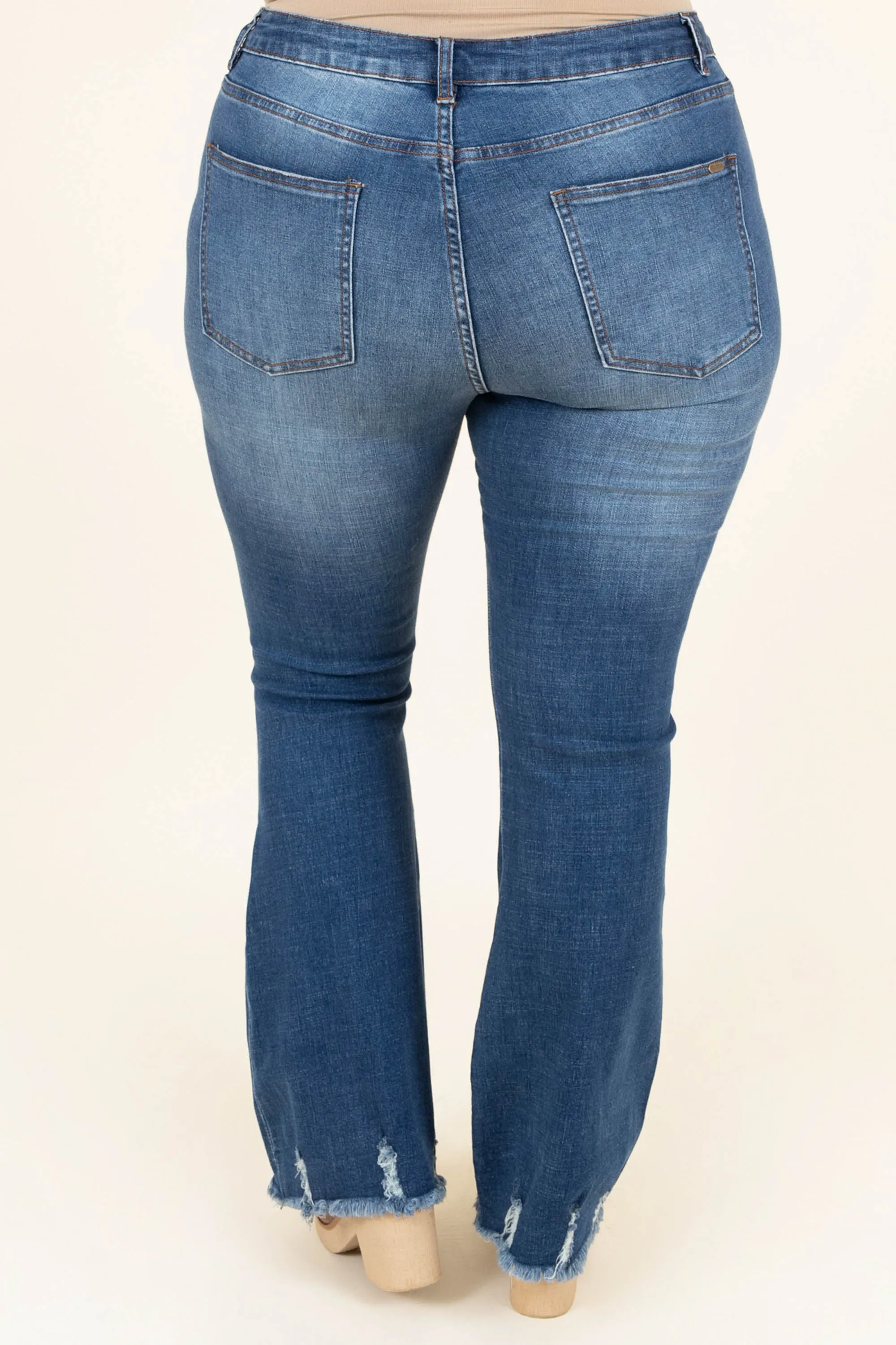 Confident Beauty Flare Jeans, Dark Wash