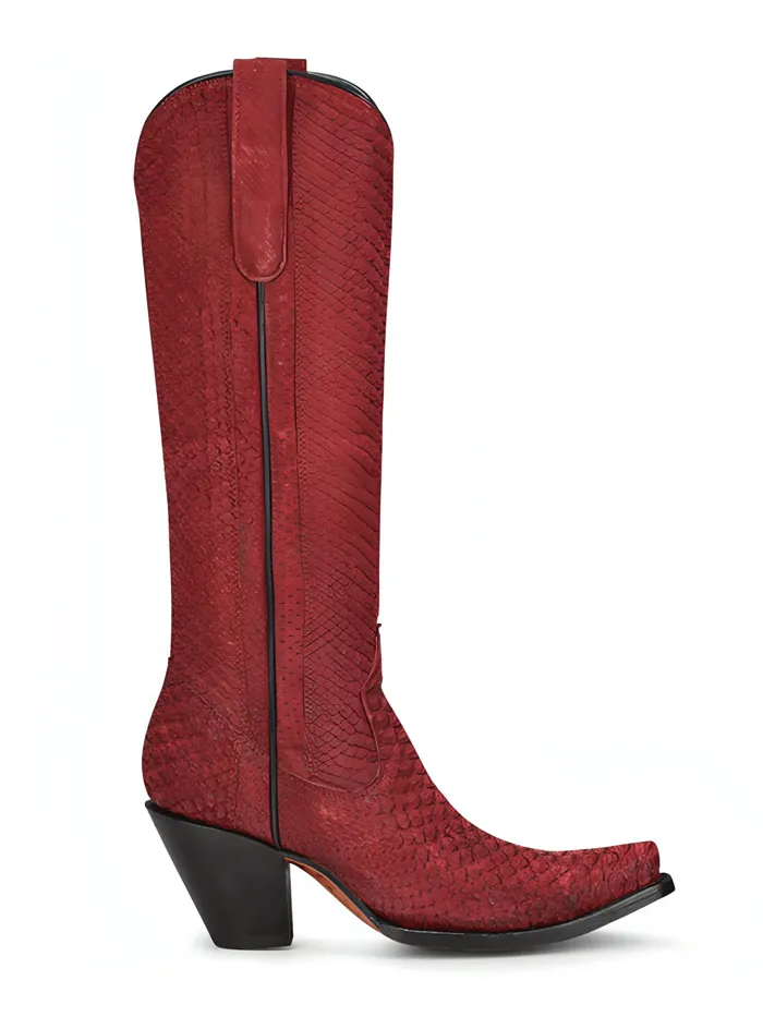 Corral A4194 Ladies Python Tall Top Western Boot Red