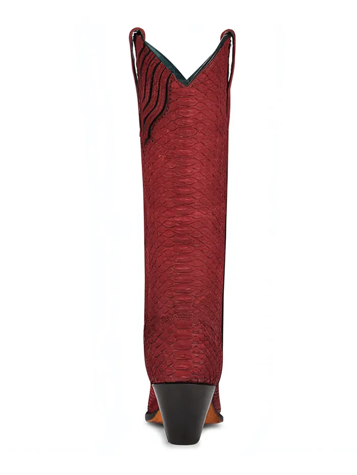 Corral A4194 Ladies Python Tall Top Western Boot Red