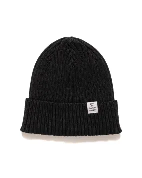 Cotton RIB Beanie Black