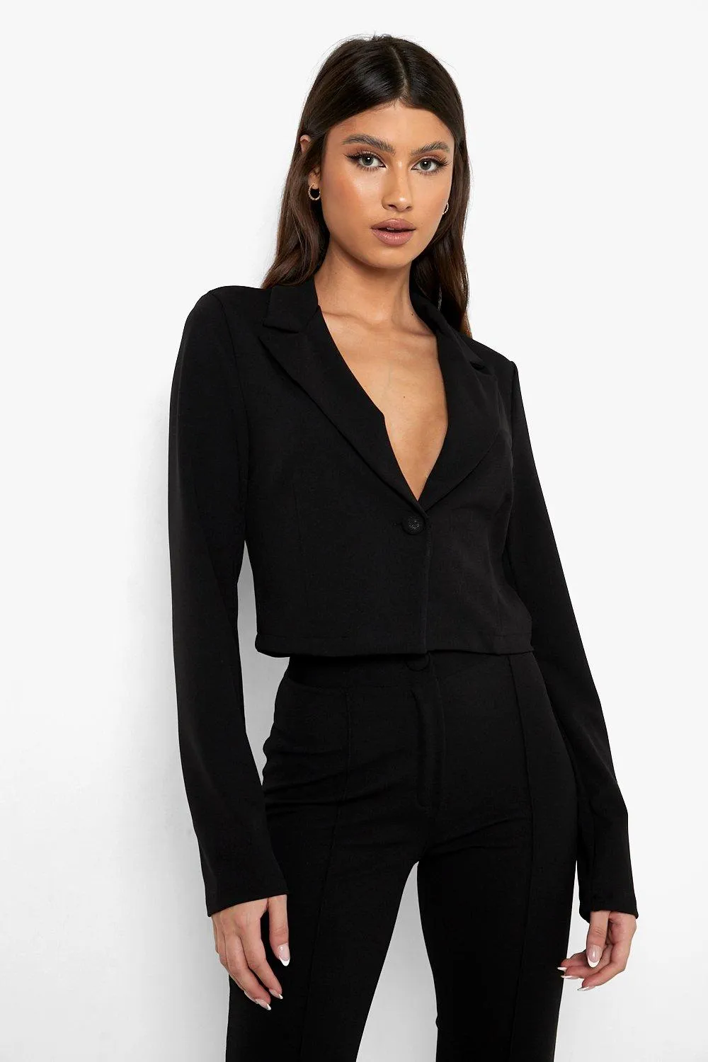 Cropped Tailored Blazer