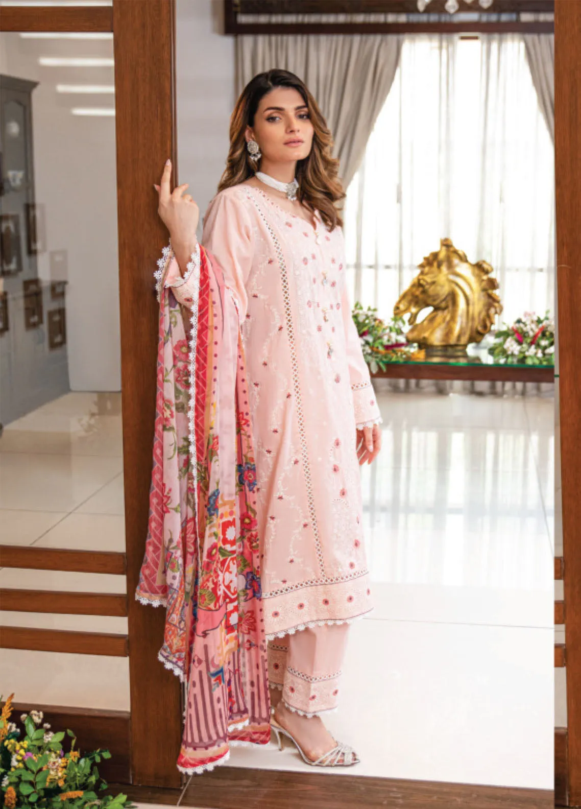 Dayaar-E-Khuwaab By Addee Luxury Chikankari Lawn 3 Piece Stitched Suit AD24DK LCL SM-18