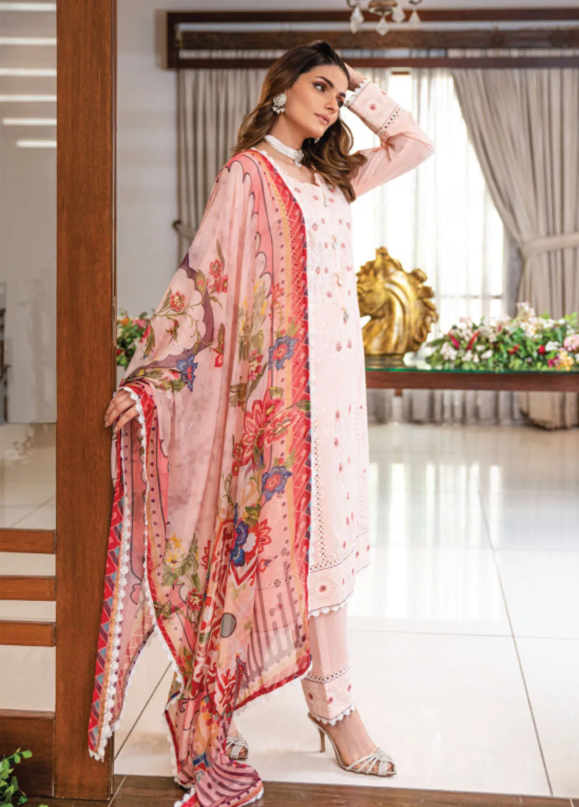 Dayaar-E-Khuwaab By Addee Luxury Chikankari Lawn 3 Piece Stitched Suit AD24DK LCL SM-18